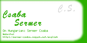 csaba sermer business card